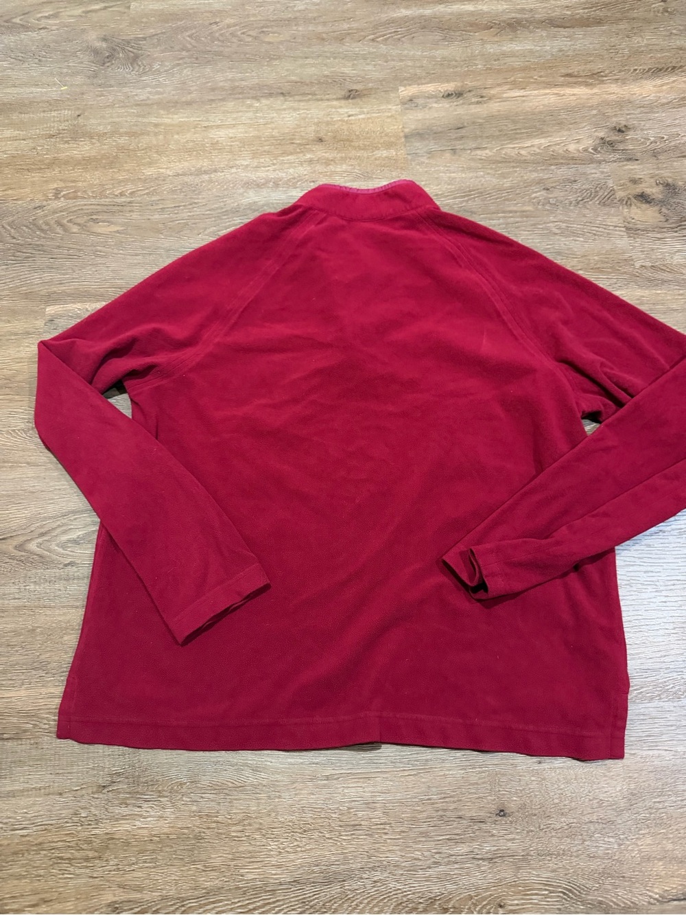 Lacoste Devanlay Brick Red Fleece Quarter Zip Snap Pullover Men’s Size 6 Large - Picture 8 of 10
